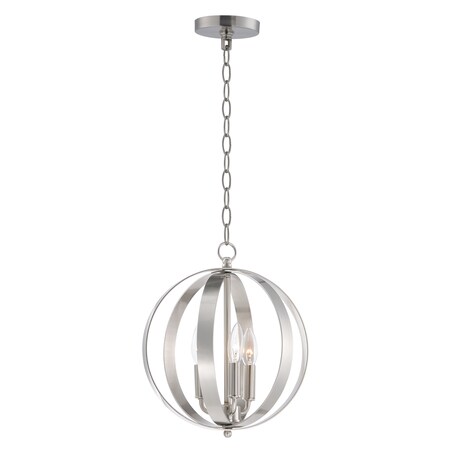 Maxim Lighting Provident 3-Light 12" Wide Satin Nickel Pendant Light 10030SN